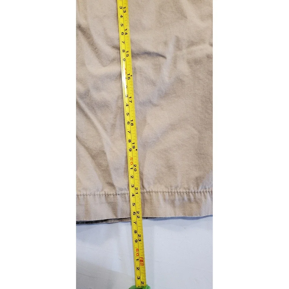 Magellan Outdoors Mens Khaki Chino Shorts Size 42 Brown Cotton Twill Flat Front